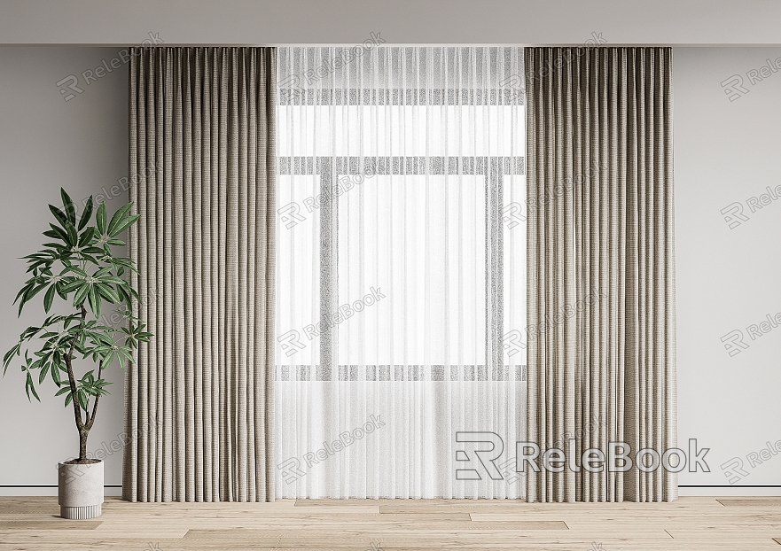 curtain fabric curtain gauze curtain fabric curtain model