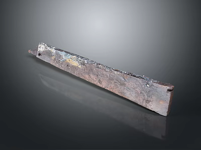 Vintage Metal Functional Desk With Rustic Worn Surface And Weathered Appearance 3d model