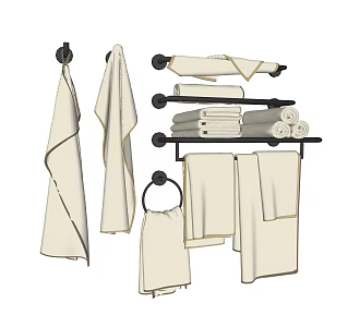 Modern towel 3d model