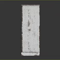 Distressed White Wooden Cabinet With Single Door And Four Drawers Vintage Storage Furniture Design