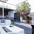 Modern Courtyard Garden 3d model