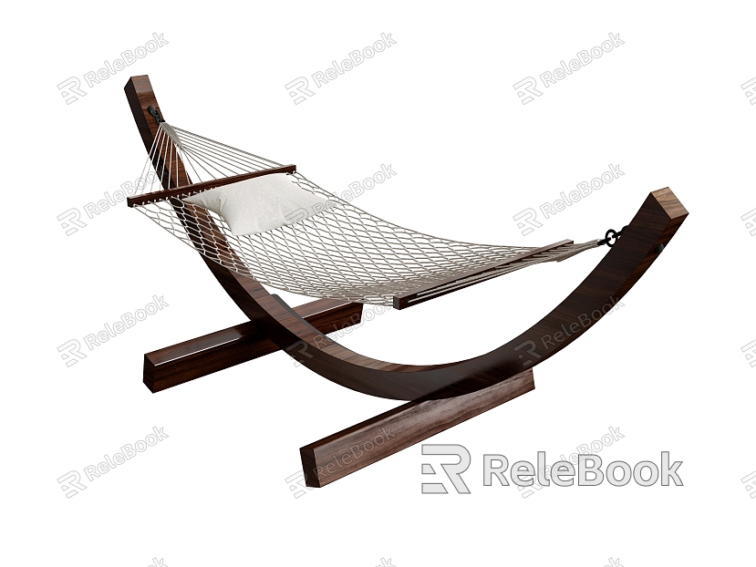 Ins Bed Wooden Stick Tassel Hammock Outdoor Hammock Mesh Hammock model