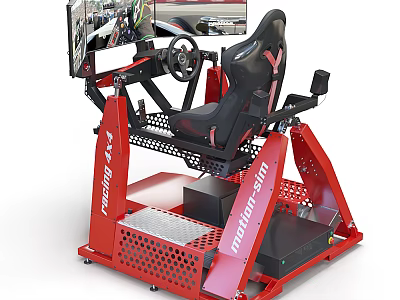 Modern game machine racing game machine 3d model