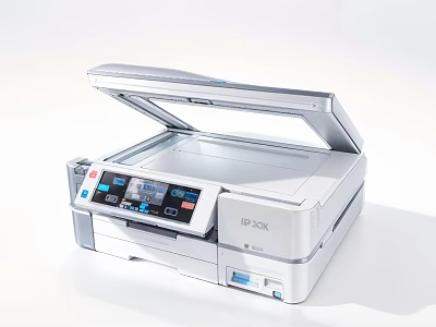 EPSON Industrial Multifunction Printer With Scanner Control Panel And Display Screen 3d model