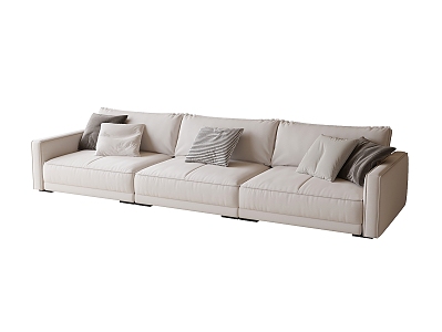 Modern Multiplayer Sofa Three-Seat Sofa 3d model