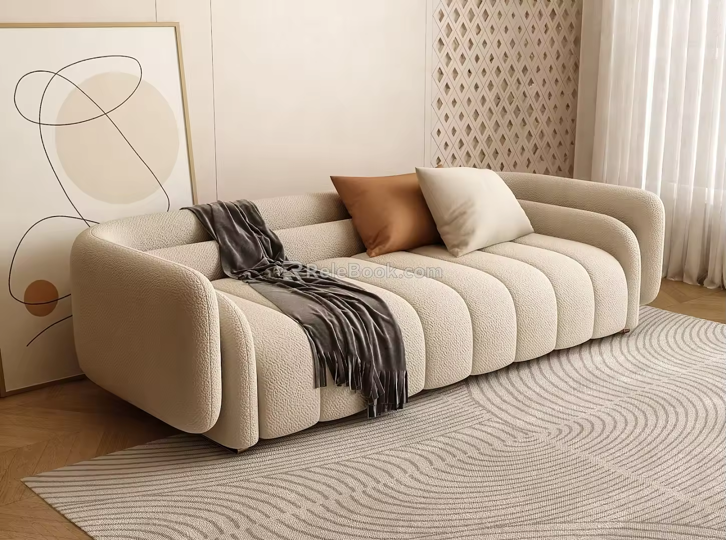 Modern Multiplayer Sofa 3d model