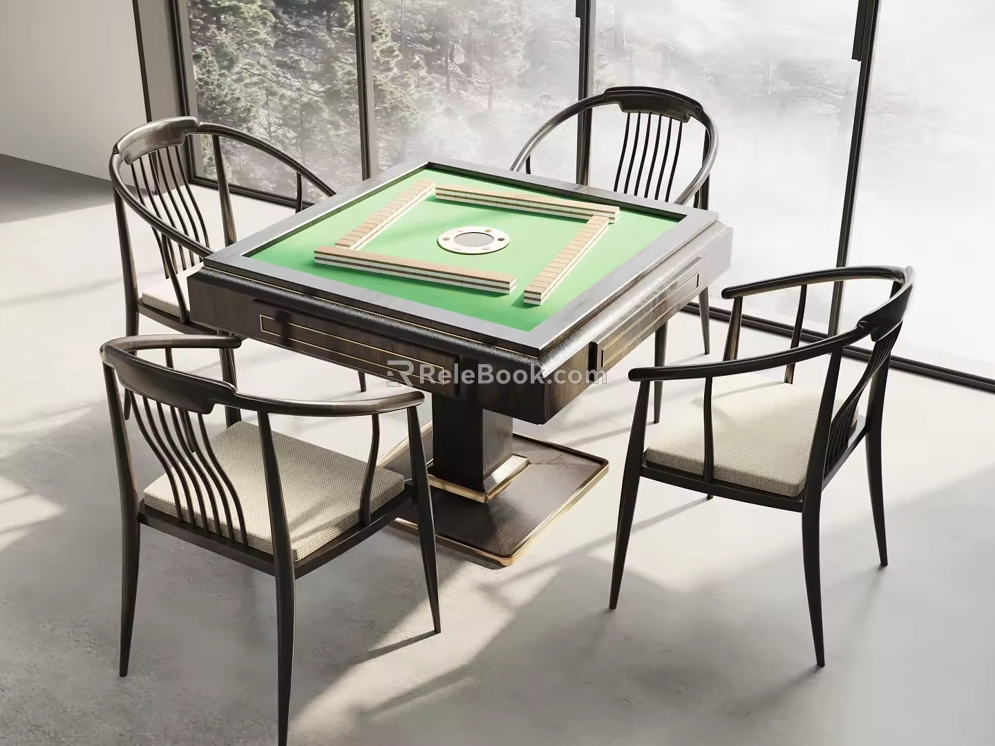 New Chinese Mahjong Table Mahjong Machine Chess Table 3d model