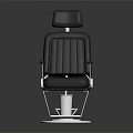 Black Modern Massage Chair With Ergonomic Leather Seat And Metal Base