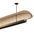 Elegant Modern Pendant Light With Fabric Shade And Metal Frame Design