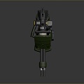 Turret Turntable Railgun Sci-fi Tower Defense Game Tower Defense Sci-fi Turret Game Turret Game Battery 3d model