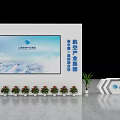 Shandong Aviation Industry Group Exhibition Island With High end Equipment Park Display And Green Plants