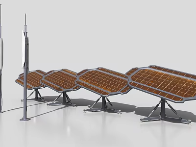 Smart Intelligent Machine with Solar Panels Arranged in Hexagonal Structure for Efficient Energy Collection 3d model