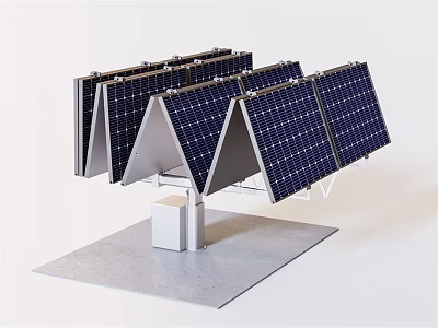 Modern Solar Panels System As Efficient Household Electrical Appliance For Energy 3d model