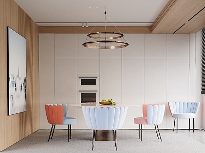 Modern Restaurant Dining Table and Chair Chandelier model