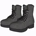 Brown Leather Lace Up Boots With Black Sole And Metal Eyelets