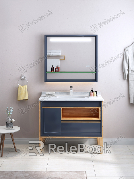 Modern wash basin bathroom cabinet wash basin bathroom combination model