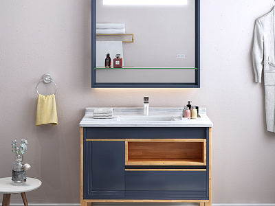 Modern wash basin bathroom cabinet wash basin bathroom combination model