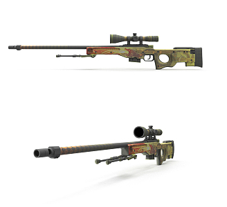 Modern Sniper Rifle 3d model