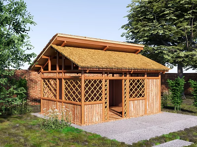 Modern Wooden House Wooden House 3d model