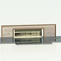 Contemporary Feature Wall With Ornate Lattice Frame And Transparent Glass Panel