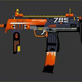 Orange and Blue 785 Toy Blaster with Modern Design and Ergonomic Grip
