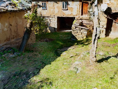 Modern Cartoon Scene Brick House Single House Broken House Old Brick House 3d model