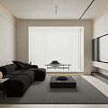 Minimalist Living Room 3d model