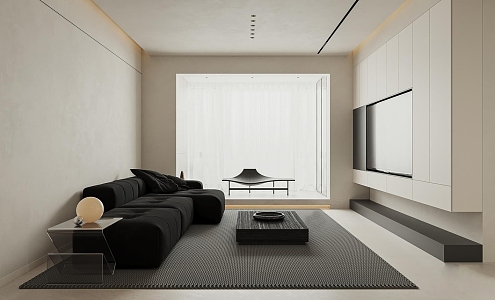 Minimalist Living Room 3d model