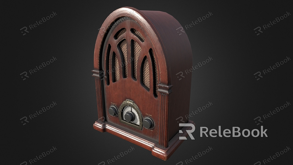 Old-fashioned radio radio broadcast speaker audio appliances model