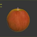 Fresh Red Apple With Shiny Surface On Black Background And Reflection
