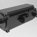 High Performance Industrial Servo Motor with Black Metal Housing Precision Shaft and Durable Design