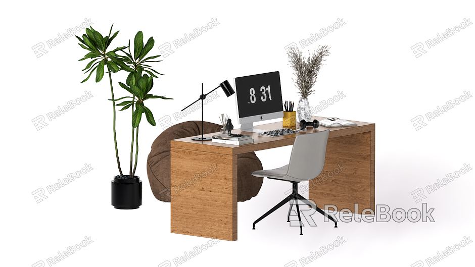 modern office desk and chair model