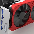 High Performance Computer Graphics Cards Dual Fans RTX 2080 Black And Red Design