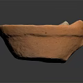 Traditional Handcrafted Terracotta Bowl With Three Handle Like Projections And Rough Surface