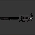 Modern Tactical Weapon With Black Metal Barrel Grip And Mechanical Structure 3d model