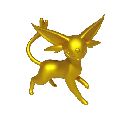 Golden Deer Brooch Student High-end Corsage Pin Fashion Simple Pin Cute Animal Accessories Anime Character IP Fans Bio Anime Bio Free 3d model