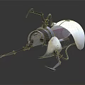 Advanced Spacecraft Mechanical Arm Component With Circular Structure And Probe Technology 3d model