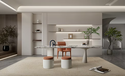 Modern study 3d model