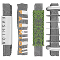 Modern decorative column, modeling column, wrapping column 3d model
