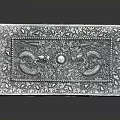 Silver Decorative Storage Box With Intricate Dragon Carvings And Elegant Design
