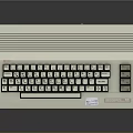 Retro Computer Keyboard With Vintage White Design And Classic Key Layout For PC 3d model