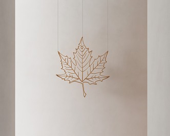 Modern pendant leaves pendant decorative pendant 3d model