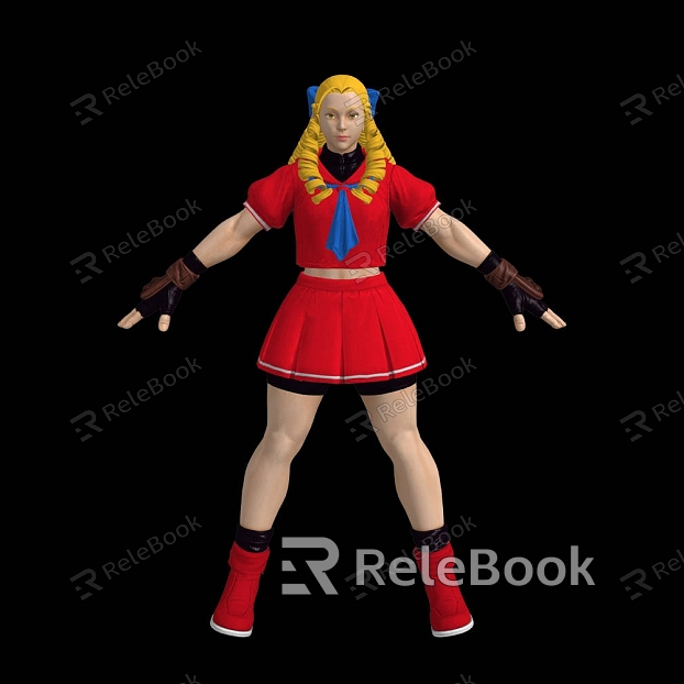 Street Fighter Coleen Cartoon Animation Beauty Women Woman Street Fighter Coleen Sexy Short Skirt Fighting Games model