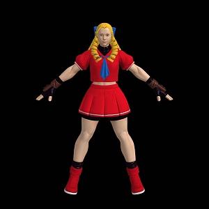 Street Fighter Coleen Cartoon Animation Beauty Women Woman Street Fighter Coleen Sexy Short Skirt Fighting Games 3d model