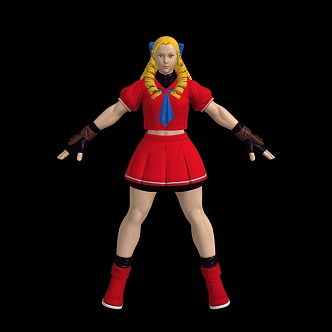 Street Fighter Coleen Cartoon Animation Beauty Women Woman Street Fighter Coleen Sexy Short Skirt Fighting Games 3d model