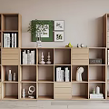 Nordic Bookcase Bookshelf 3d model