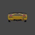 Yellow Sports Car With Sleek Aerodynamic Body And Alloy Wheels