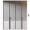 Modern Chest of Drawers With Vertical Striped Design and Sleek White Finish