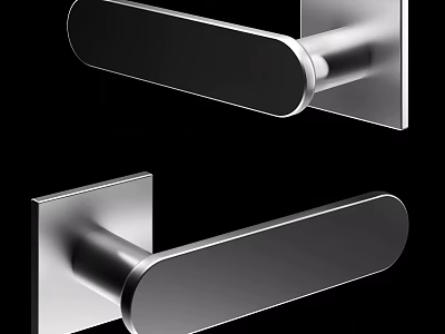 Modern Stainless Steel Door Handle with Sleek Contemporary Design for Interior Home Doors 3d model