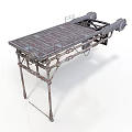 Industrial Conveyor Workbench With Metal Frame Flat Surface And Roller Components